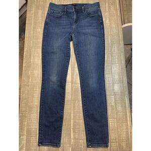 Ann Taylor Jeans Womens 14 Blue Denim Skinny Modern Fit Mid Rise Light‎ 35x27